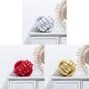 Modern Minimalist Christmas Throw Pillow With Handwoven Red Gold Ball Design For Living Room Decor