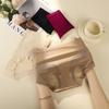 Women's Summer Net Yarn Breathable Hip and Belly Non  Scratch Long Bottom Crotch High Waist Molded Briefs