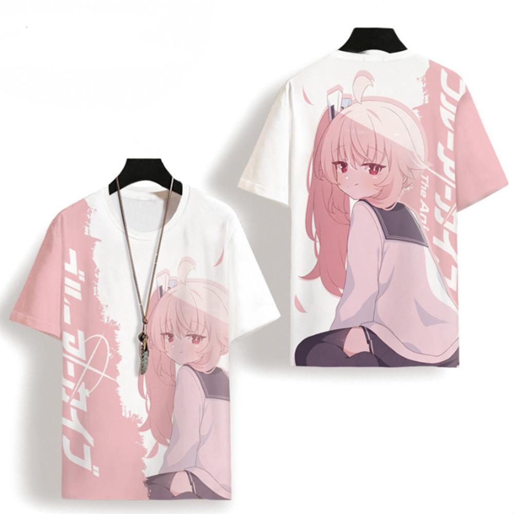 

Рольова гра Blue Archive 3D-друк Футболка Чоловіча Жіноча Повсякденна Футболка з коротким рукавом Оверсайз Футболки Хараджуку Топи Дитячий одяг 4XL