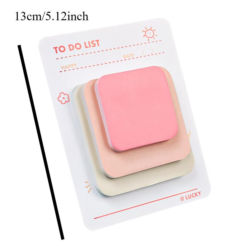 Multicolor Memo Pad 3 Size Adhesive Notepad Decal Scrapbooking DIY Diary Sticky Note Office Supplies Kawaii Stationery