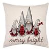 Soft Christmas Pillow Cover Santa Claus Xmas Tree Pillowslip Throw Cushion Case  Winter Decor