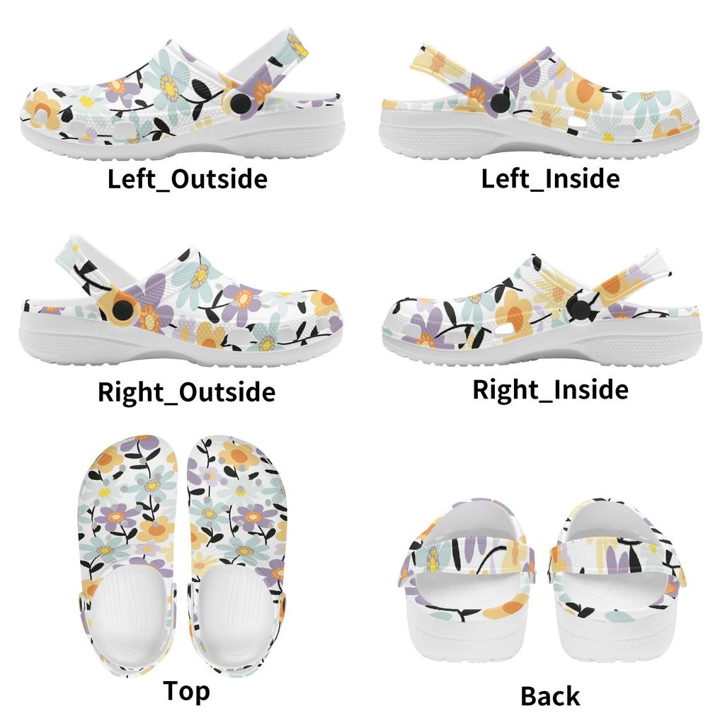 Unisex EVA Walking Clogs Art Printed Quick Dry Flexible Slip On Travel Use Beach Garden Daily Walking Leisure Sandals Beach Wear