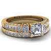 Couple Rings Vintage Stainless Steel Men Wedding Ring Elegant Square Cut Zircon Ring Set Bridal Engagement Jewelry Gifts