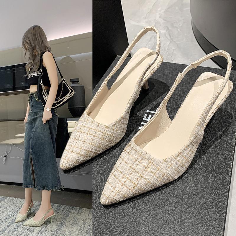 Inspired High Heel Sandals - Summer 2023 Pointed Toe Slip-On for Women