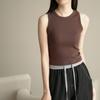 Spring and summer threaded belly button vest women's outer wear slim and thin Korean version suspender bottoming shirt sleeveless top