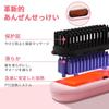 Cordless Heat Brush Straightener with Negative Ion Technology, Anti-Static, Digital Display, Type-C Rechargeable, USB Rechargeable, Ceramic Coating, E