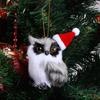 Distinctive Owl Tree Pendants White Christmas Owl Hanging Decorations Lovely Festival Hangings Home Accent
