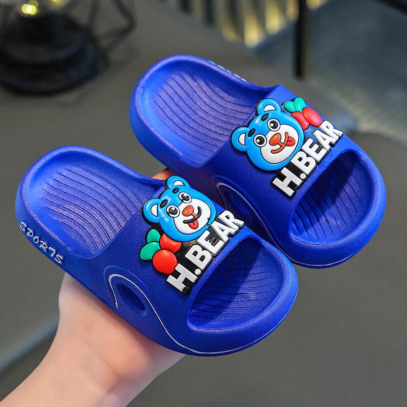 Children's Slippers Summer Cartoon Boys Indoor Home Non-Slip Soft Sole Bathroom Cute Girls Baby Parent-Child Sandals
