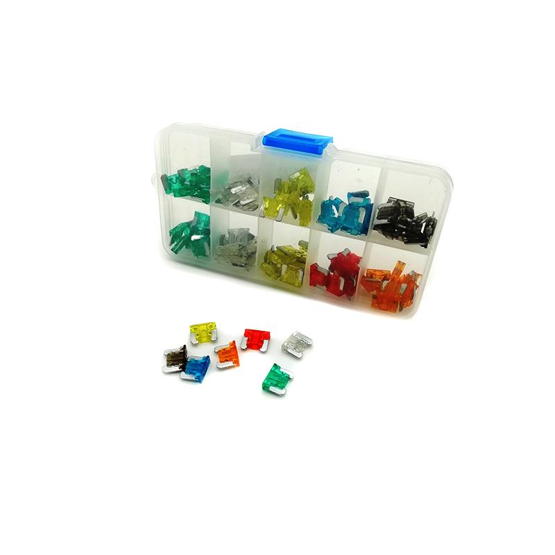 100pc Assorted Auto Car Mini Low Profile Fuse Box 5 7.5 10 15 20 25 30 Amp Sales