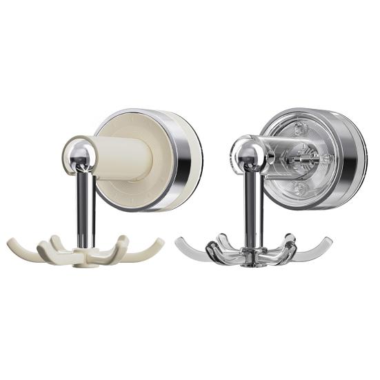 Yousheng Suction Cup Wall Hook 360 Degree Swivel Storage Hook No Drilling 6-Claw Ceiling Hook for Kitchen Utensils Bathroom And Entryway