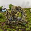 Small Aquarium Rockery Mountain View Rock Cave Stone Tree Fish Tank Ornament Decoration Aquarium Accessories Yellow Mountain
