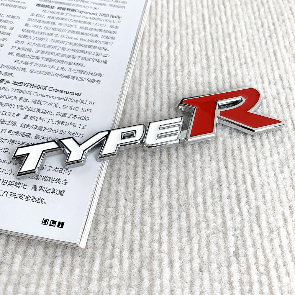3D-Metall-Emblem für den vorderen Kühlergrill des Autos, R-Typ, Aufkleber mit Logo für Honda CIVIC FD2 FD FA 5 Mugen