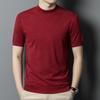 New Autumn Half Turtleneck Knitted Short-sleeved Sweater Men's Business Fashion Casual Half-sleeved Woolen Base Shirt Men's Clothing