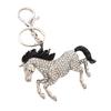 Keychain Pendant Sparkling Rhinestones Horse Design Metal Keyring Decorative Key Holder Bag Decoration