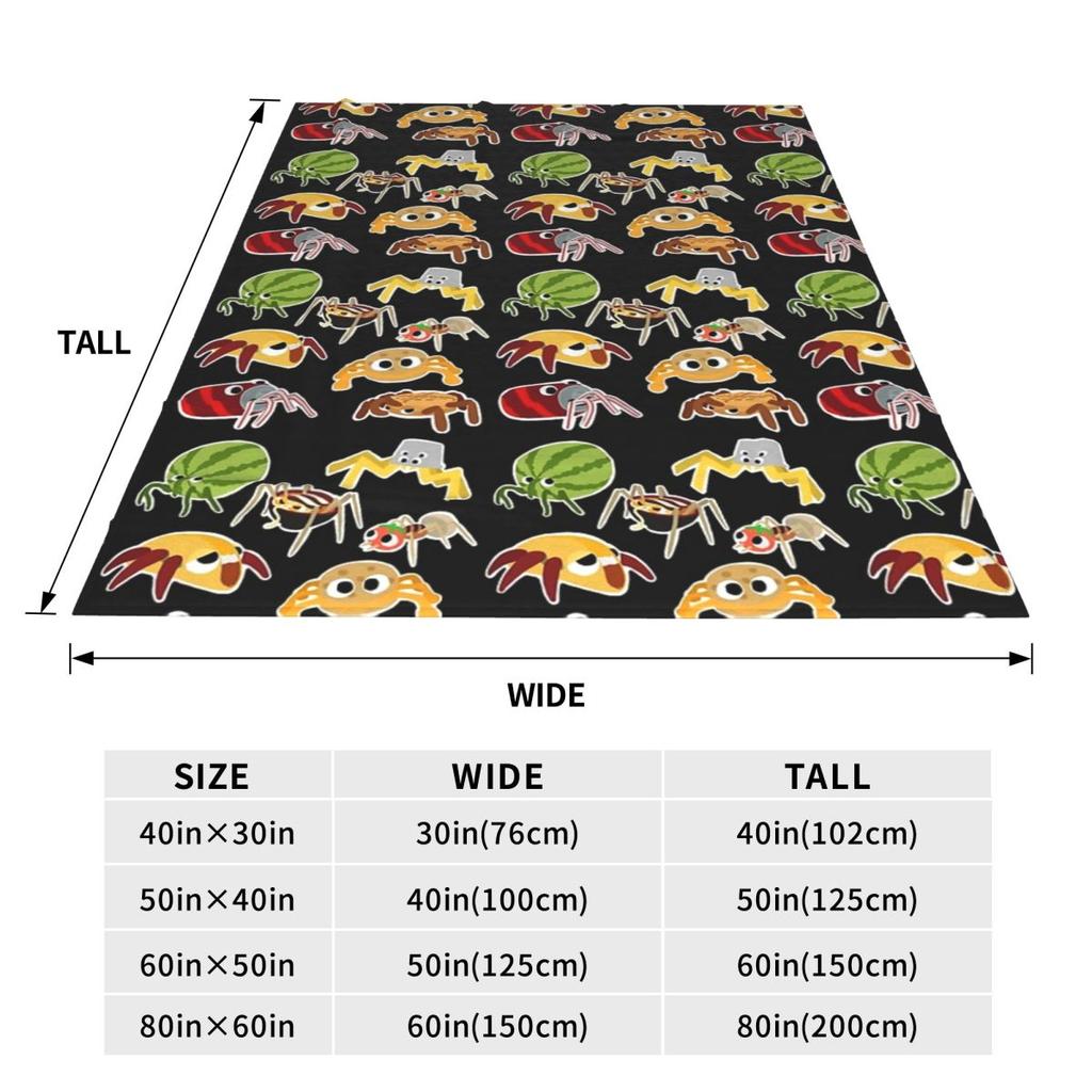 Bugsnax Bug Pack Fan Art Art von Käferdecke Flanell Leichte Überwurfdecken für Zuhause Schlafzimmer Büro Überwürfe Tagesdecke Steppdecke