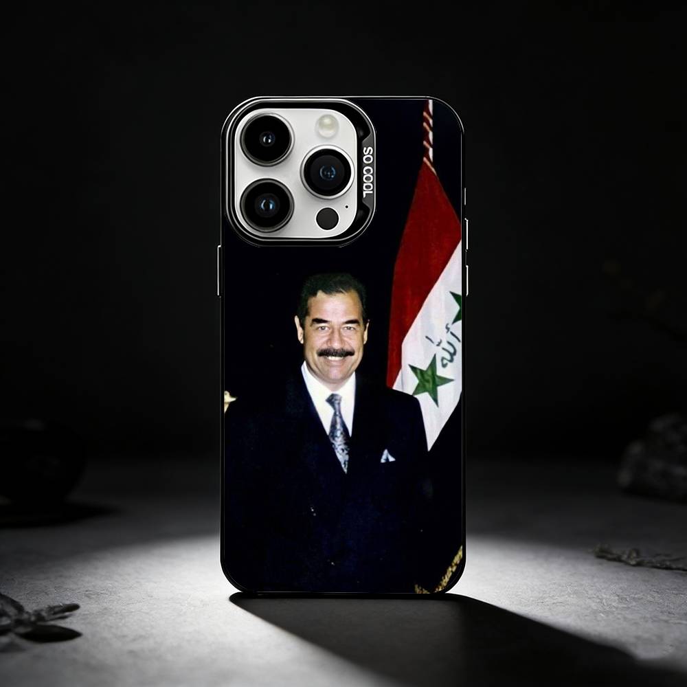 S-Saddam H-Hussein  Phone Case For iPhone 17,16,15,14,13,12,11 Plus,Pro Max,XS,Colored silver phone case