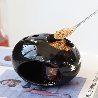 Bruciatore di Incenso in Ceramica Porta Palo Santo Salvia Bianca Moderno Nero Mini Incenso per Aromaterapia