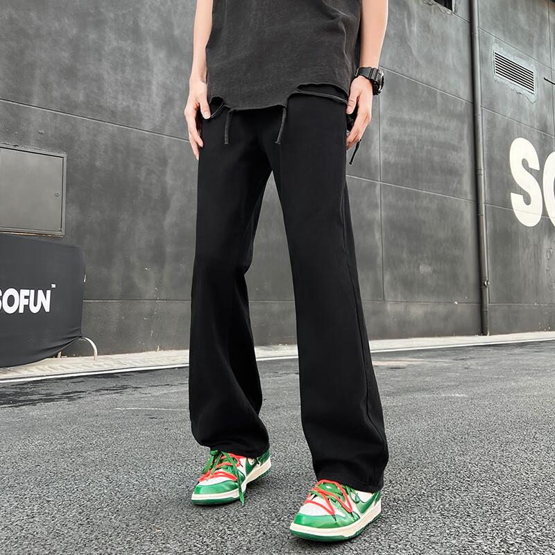 SWAMP AREA Herren K005 Slim Straight Flare Jeans