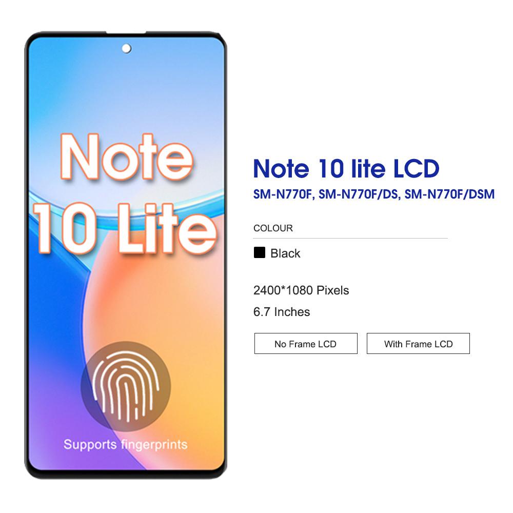 Display AMOLED Per Samsung Galaxy Note10 Lite Display LCD Touch Screen Digitizer Per Samsung Note 10 Lite SM-N770F Display LCD