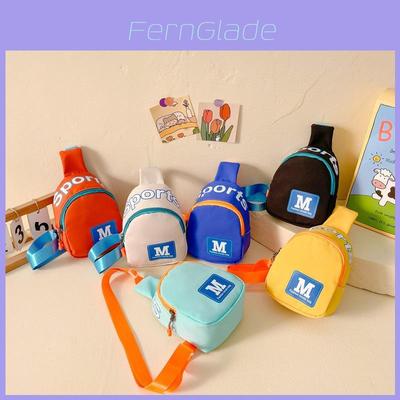 Kids Letter Canvas Shoulder Bag For Daily Use In Modern Trendy Style