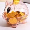 Piggy Bank, Plastic Money Bank, Transparent Money Jar, Coin Bank for Girls and Boys, Gifts for Birthday, Easter, Christmas, Baby Shower
