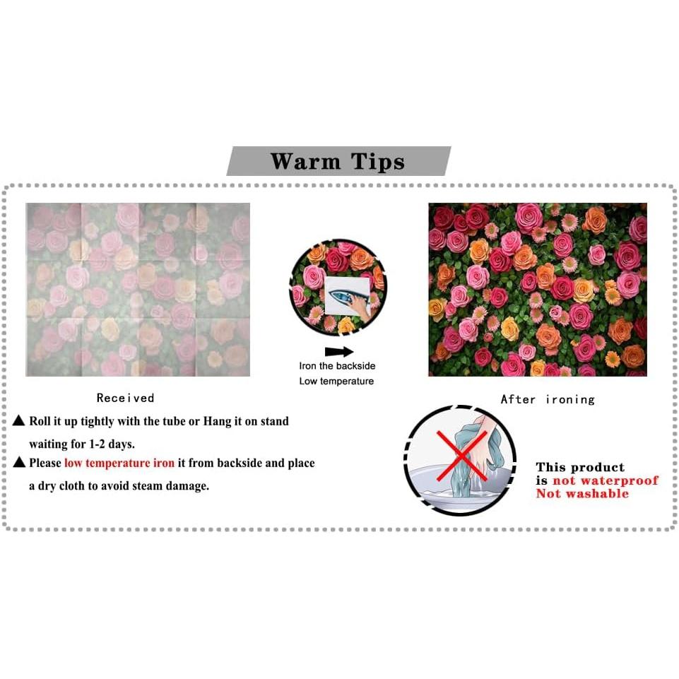 7X5ft Floral Backdrop for Photography Mother's Day Backdrop Wedding Backdrops Spring Flower Photography Backdrop Backdrops for Photographers Studio