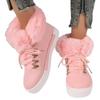 Fashion Women Boots Winter Fashion Women Plush Warm Lace Up Comfortable Platform Flats Casual Sneakers Plus Size Shoes for Women 36-43