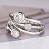 Huitan Trendy CopperColor Cubic Zirconia Ring for Women Fashion Versatile Daily Wearable Finger Accessories Modern Jewelry