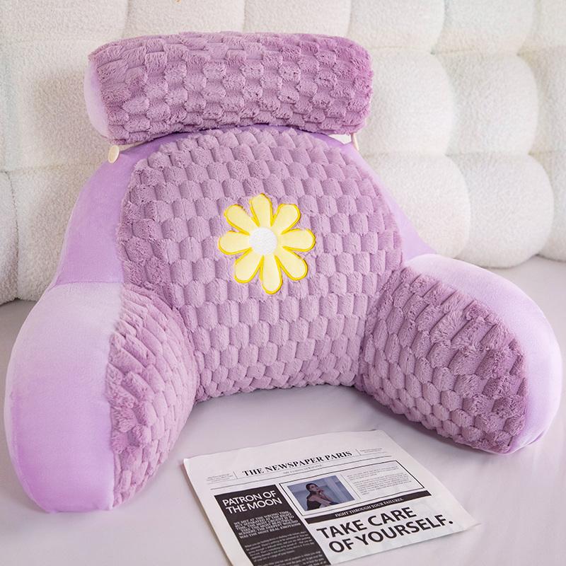 65x45cm Daisy Headboard Cushion Waist Support Pillow Gentle Stuffed Plushies Home Bedroom Throw Pillow Gifts Designed For Girls