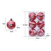 6PCS New Plastics Christmas Ball Pendant 6cm Electroplated Xmas Tree Charm DIY Xmas Tree Ornament Merry Christmas
