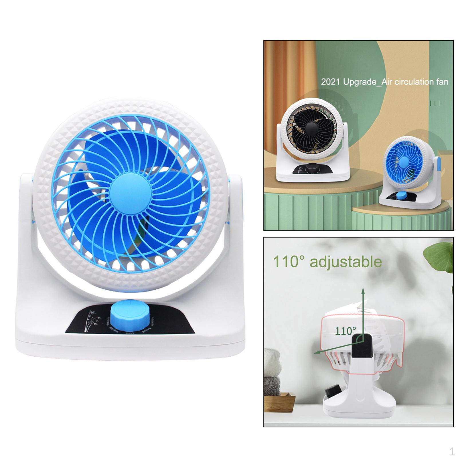 

110 Degree Tilt Strong Wind Portable Desktop Air Circulation Fan outdoor синій