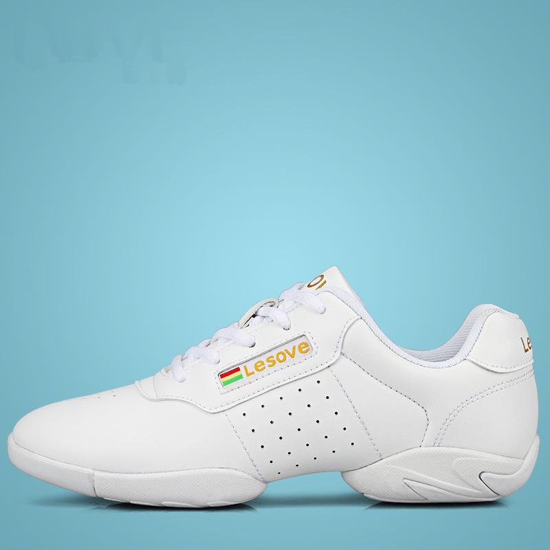 

Спортивная обувь женская обувь для аэробики детская обувь для танцев с мягкой подошвой для чирлидинга мужская обувь для тренировок и соревнований белая обувь 34