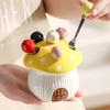 Mushroom Fruit Fork Set 304 Stainless Steel Cute Dessert Forks with Storage Jar Home Kitchen Accessories