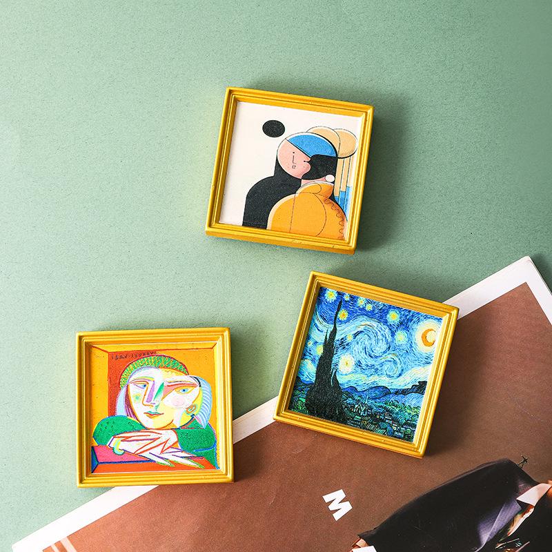 Ímã de Geladeira Arte Retrô Criativa - Porta-Retrato Pintura Famosa