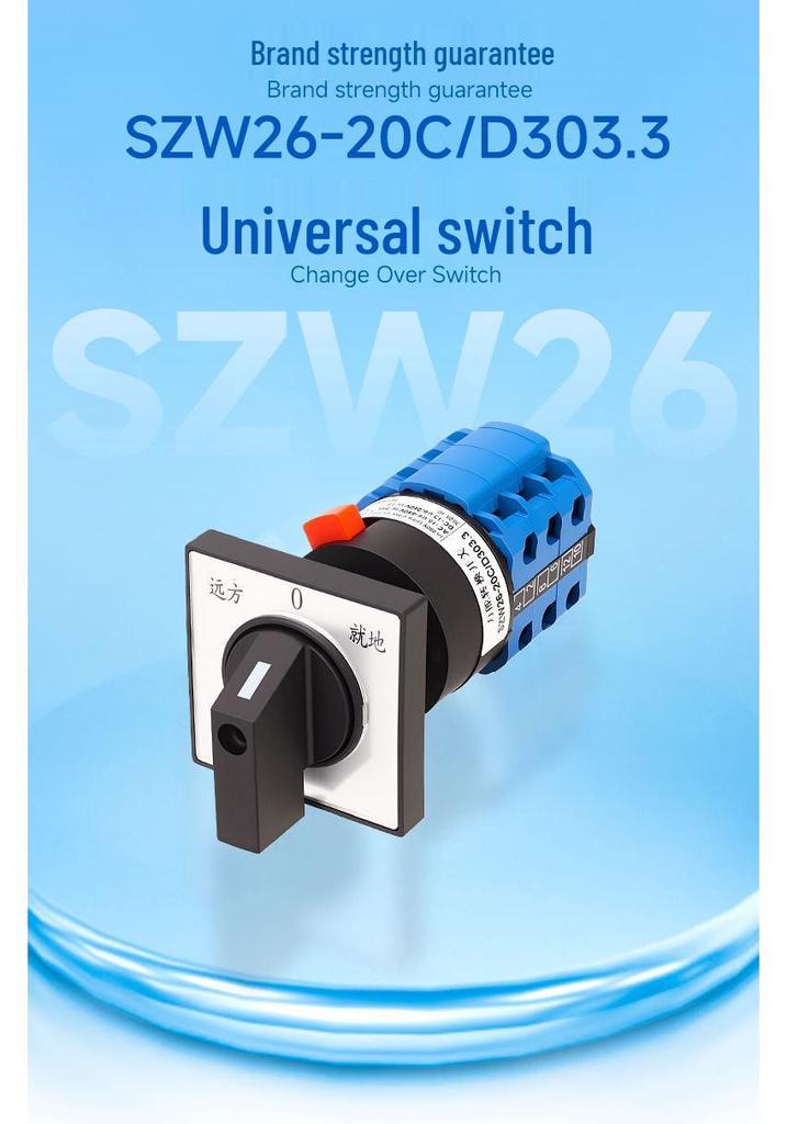 Zhuochao SZW26-20C/D303.3 Three-Speed Single-Hole Changeover Switch