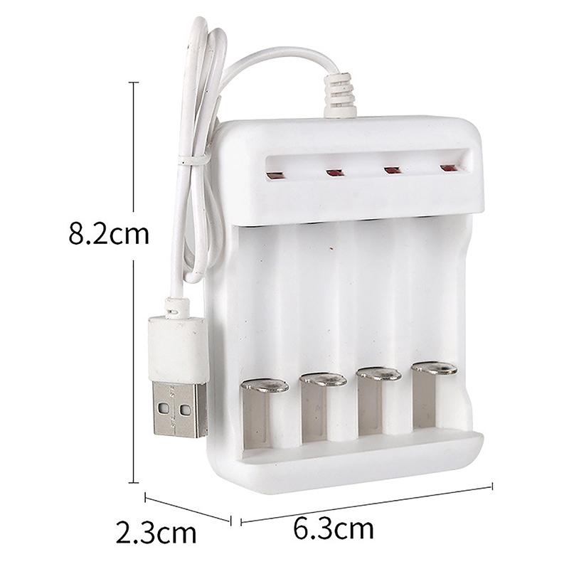 1Pc Aaa And Aa Rechargeable Battery Station High-Speed Usb 3/4 Slot Fast Rechargeable Battery Charger Short Circuit Protection