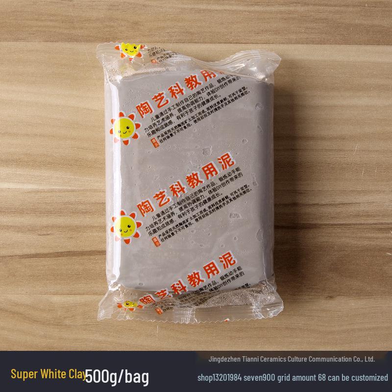 Argilă polimerică Jingdezhen High White fără coacere pentru sculptură manuală și roți de olărit pentru copii