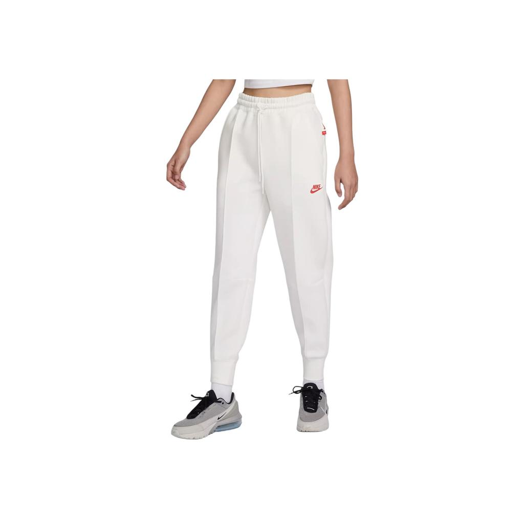 Nike Dragon Leap New Year Series Mid-Rise Cuffed Long Knit Pants Women Bottoms Sail-White FZ6386-133