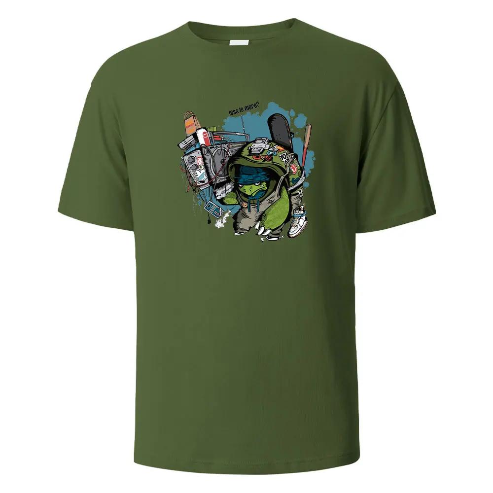 Print T-Shirt Summer Tees For Men Women 100% Cotton O-neck Oversize Casual Short Sleeved Tops