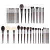 Ebony Wood Animal Hair 40-Piece Makeup Brush Set for Eyeshadow and Blush