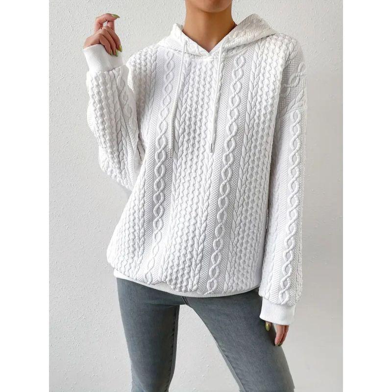Women's Autumn and Winter Knitted Pullover Plus Size Casual Knitted Long Sleeve Sweatshirt Loose Plus Size Tops