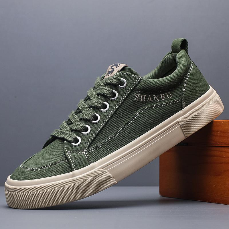 

Модная мужская обувь Удобная парусиновая обувь Дышащие лоферы Мужская обувь для ходьбы Спортивная обувь Мужская трендовая повседневная спортивная обувь SS25855 44 зелёный