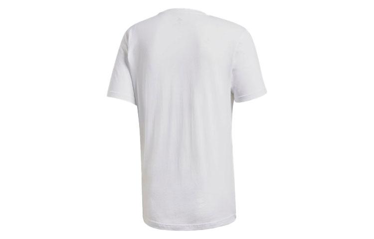 Adidas T Shirts Men's White Crew Neck Moderate Straight Fit FN1728