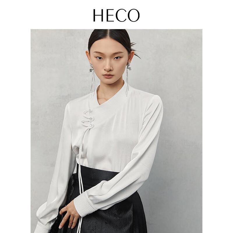 HECO Chuyan New Chinese Style Frogs Closure Long Sleeve Blouse