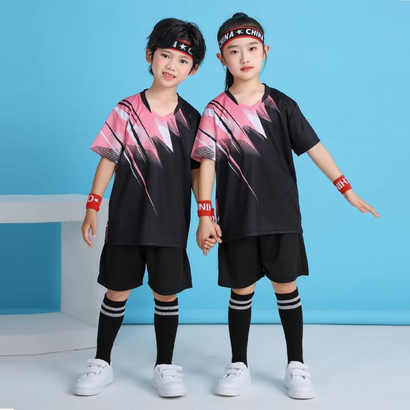 Children's Badminton Training Uniforms Boys and Girls Printing Primary School Students Sports Competition Training Uniforms Quick-drying Soldiers Ball