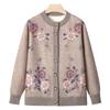 Grandma winter knitted sweater old man velvet cardigan female old lady autumn new clothes mother coat