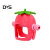 Baby Teething Toy for Babies 0-24 Months Relieve Sore Gums with Strawberry Shape Teether Food-Grade Silicone Easy-to-Clean Teething Relief Toy Train