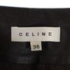 Celine Made In France Lamb Leather Midi Skirt 36 Dark Brown Women Used