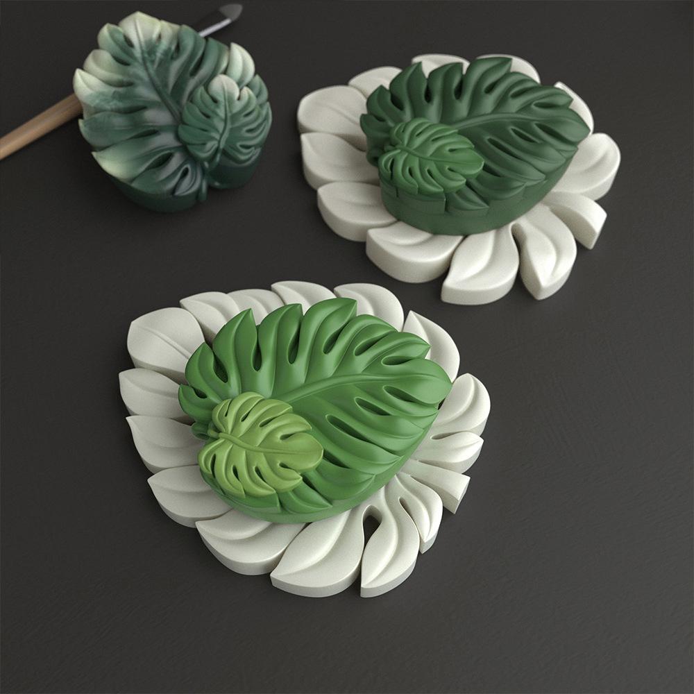 Turtle Backed Bamboo Leaves Silicone Mold for Handmade Secure Soap Resin Crafts DIY Botanical Artisan Creative Design Clay Mold