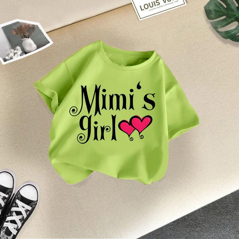 Children's Casual Short-sleeved T-shirt, Summer Girls' Loose T-shirt